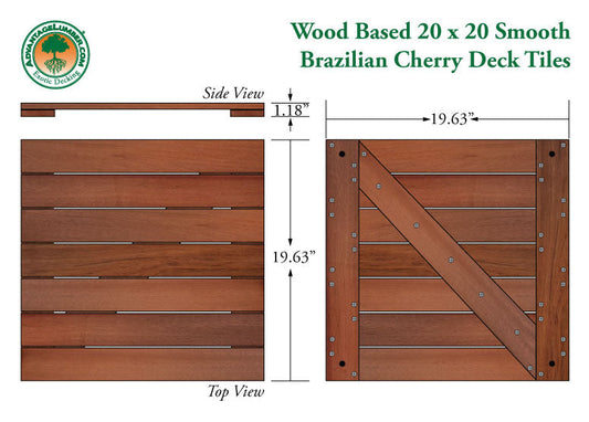 Jatoba Advantage Deck Tiles® 20 x 20 - Smooth