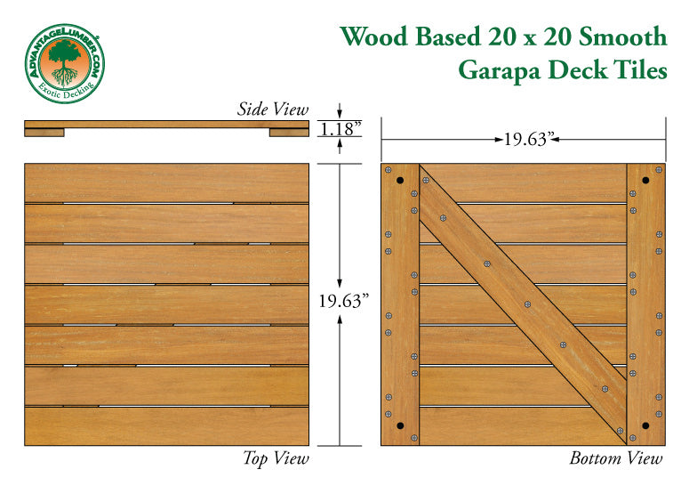 20x20 Garapa Advantage Deck Tile® Kit