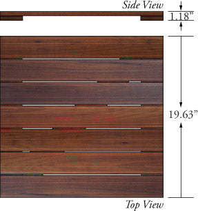 Ipe Advantage Deck Tiles® 20 x 20 - Anti-slip