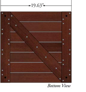 Brazilian Redwood (Massaranduba) Advantage Deck Tiles® 20 x 20 - Smooth