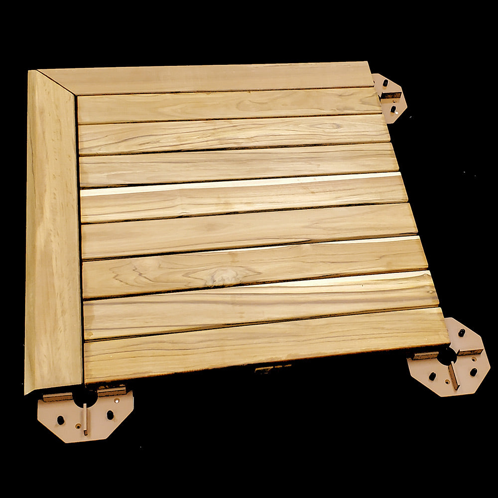 24 x 24 Advantage Deck Tile® Edge Trim - Outside Corner Set