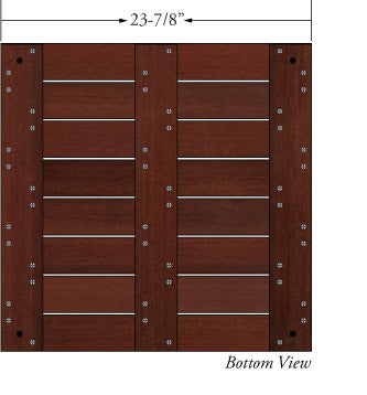 Brazilian Redwood (Massaranduba) Advantage Deck Tiles® 24 x 24 - Smooth