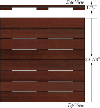 Brazilian Redwood (Massaranduba) Advantage Deck Tiles® 24 x 24 - Smooth