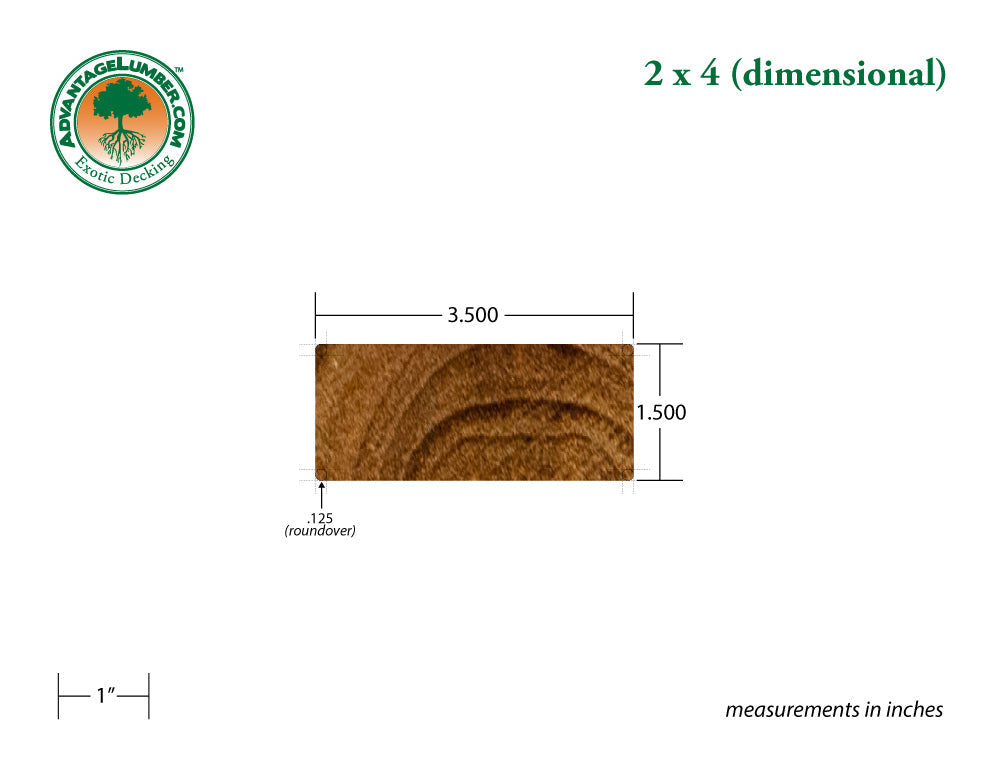 2 x 4 Teak Wood (Select Grade)
