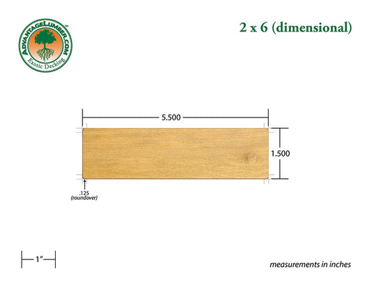 2 x 6 Garapa Wood