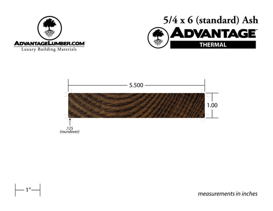 Advantage Thermally Modified Ash, 5/4x6 Standard