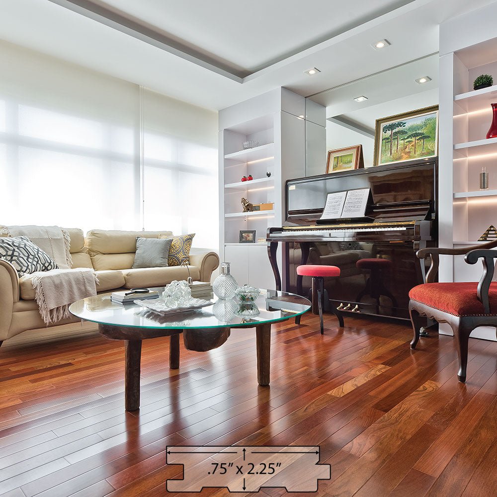 Brazilian Cherry (Jatoba) Solid Flooring 0.75″ x 2.25″ Unfinished, $4.27/sqft - Ipe Depot