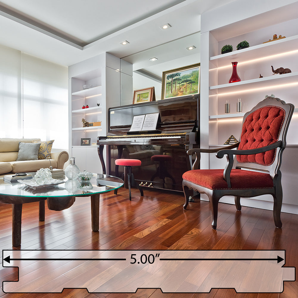 Brazilian Cherry (Jatoba) Engineered Flooring 5″ Prefinished Satin, $4.99/sqft