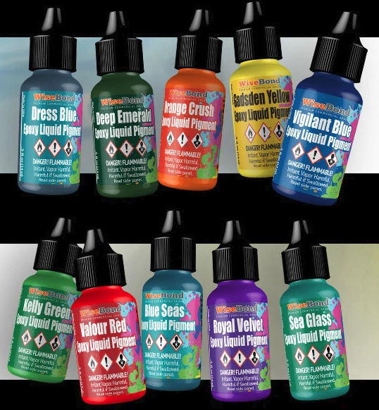 WiseBond™ WiseInk™ Epoxy Liquid Colorant Variety Pack (10 - 0.5oz)
