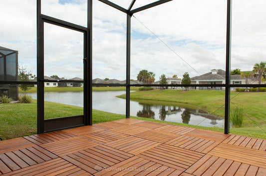 Teak - Plantation Deck Tiles 24 x 24 - Smooth