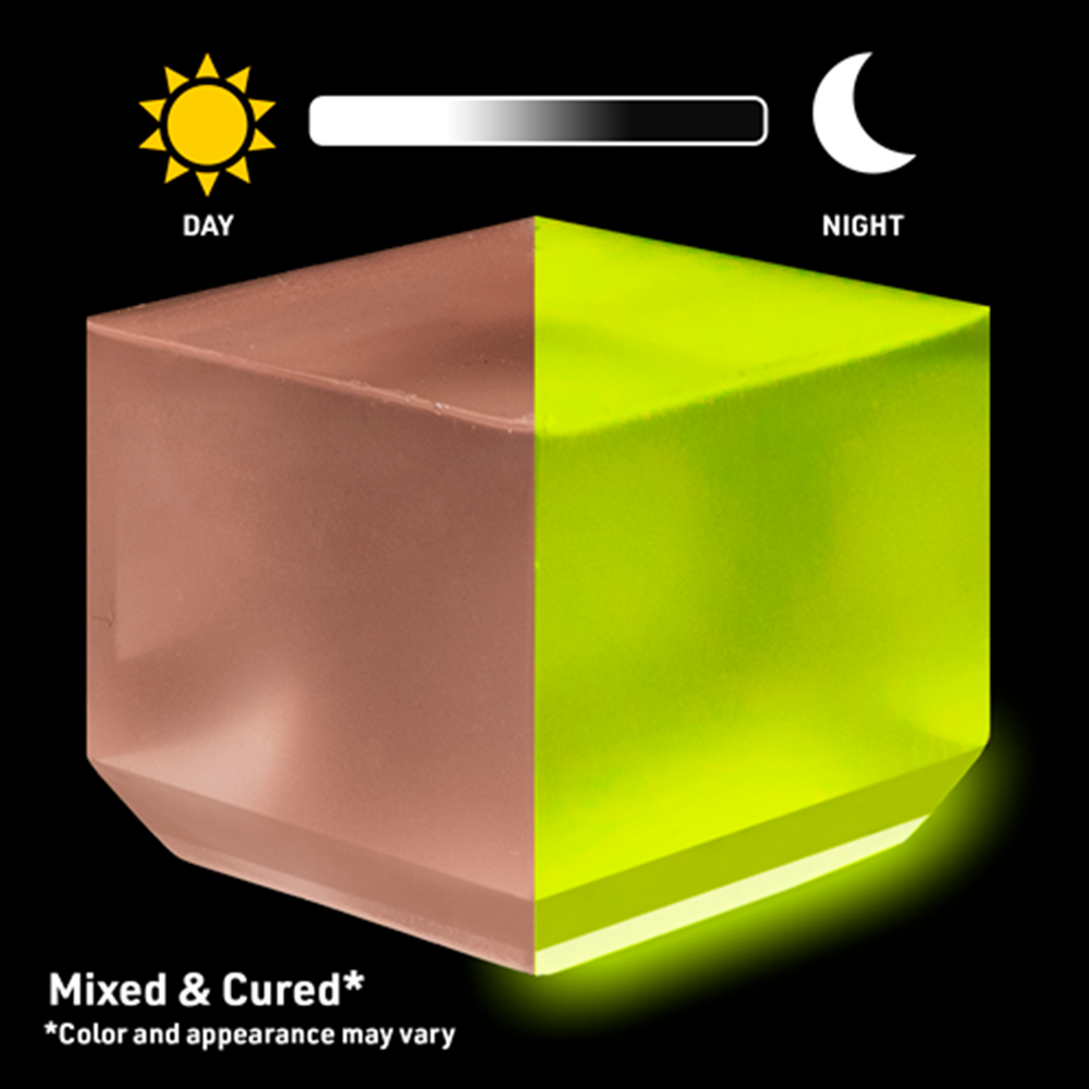 WiseGlow "Green Peach" Glow In The Dark Epoxy Colorant Powder