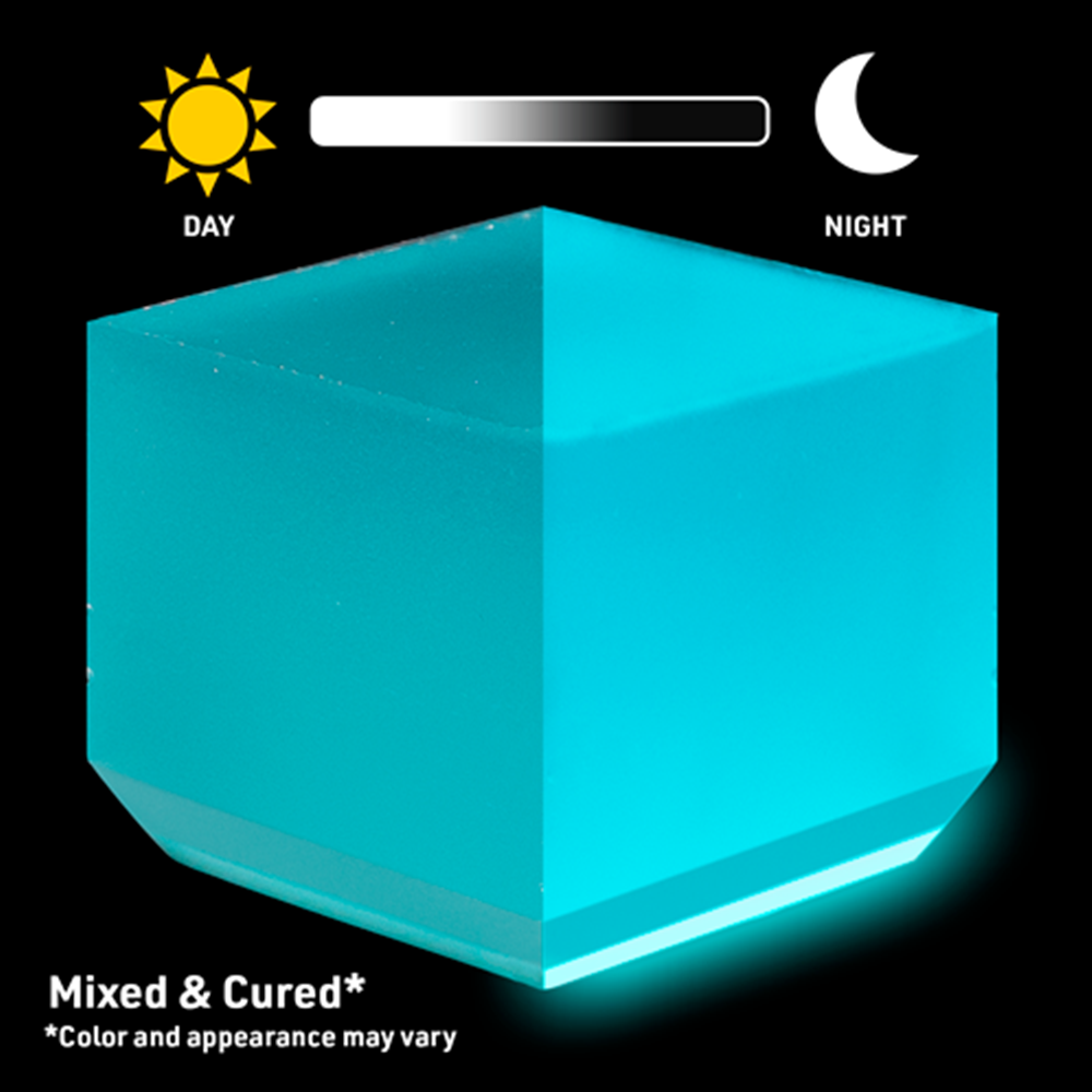 WiseGlow "Atomic Blue" Glow In The Dark Epoxy Colorant Powder