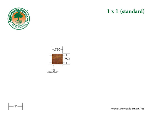 1 x 1 Cumaru Wood