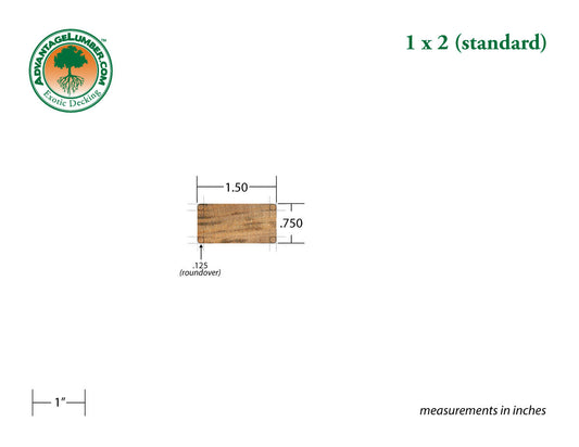 1 x 2 Tigerwood Lumber