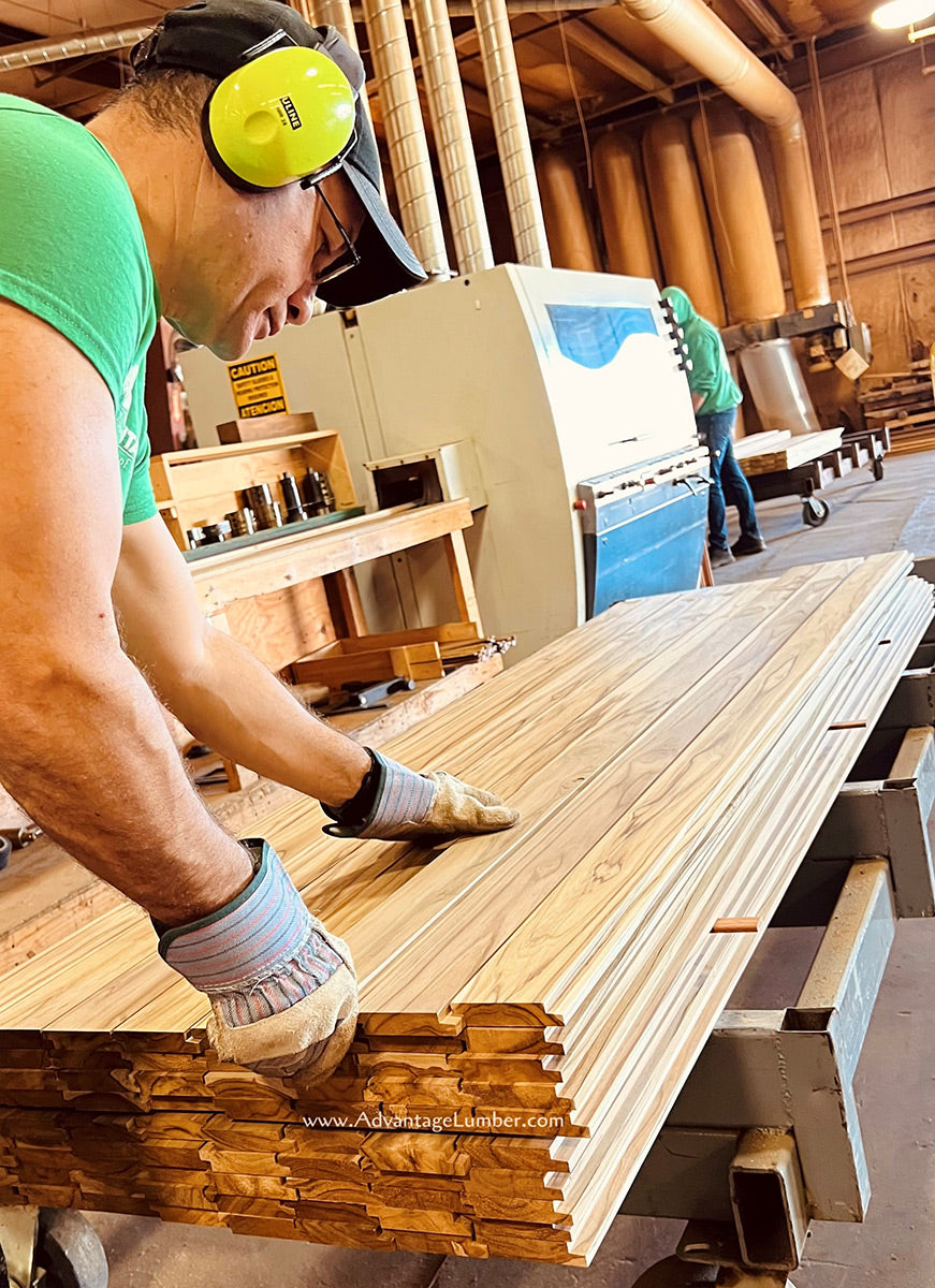 1 x 4 Teak - Plantation Shiplap Siding (Select Grade)
