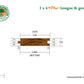 1 x 4 +Plus® Teak Wood T&G Square-Edge Decking (Select Grade)