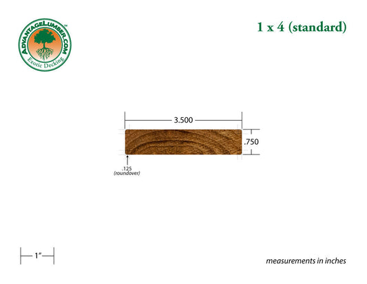 1 x 4 Teak - Plantation Wood Decking (Premium Grade)