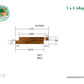 1 x 4 Teak - Plantation Shiplap Siding (Select Grade)