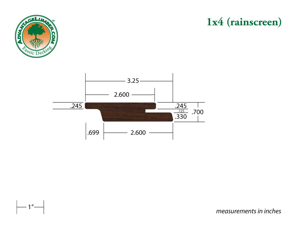 1 x 4 Ipe Rainscreen Siding