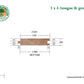 1x4 Western Red Cedar Tongue & Groove Square-Edge - Select Knotty (STK) Appearance Grade - S1S2E/Green