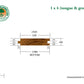 1 x 4 Teak - Plantation Wood T&G Square-Edge Decking (Premium Grade)