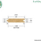 1 x 4 Poplar Wood V-Groove