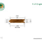 1 x 4 Teak - Plantation Wood 45° V-Groove (Select Grade)