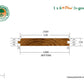 1 x 6 +Plus® Teak Wood 45° V-Groove (Premium Grade)