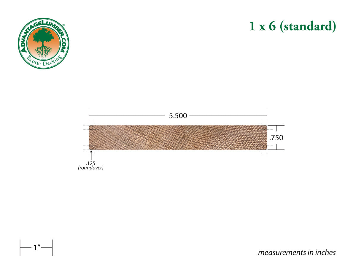 1x6 Western Red Cedar - Clear Vertical Grain (CVG) - S4S/KD