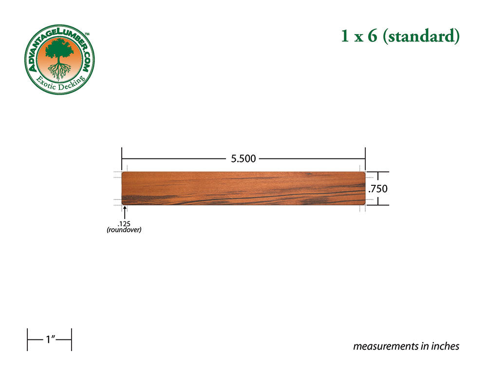 1 x 6 Tigerwood Decking