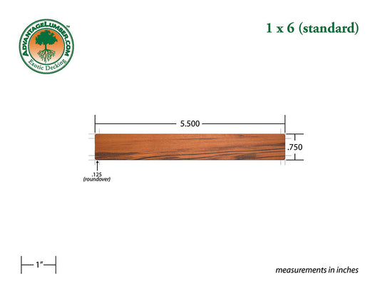 1 x 6 Tigerwood Decking