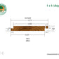 1x6 Teak Shiplap 5'-8' Siding Surface Kit