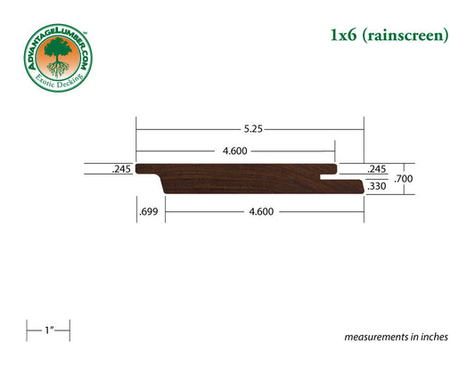 1 x 6 Ipe Rainscreen Siding