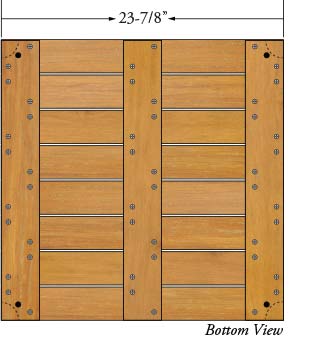 24x24 Garapa Advantage Deck Tile® Kit