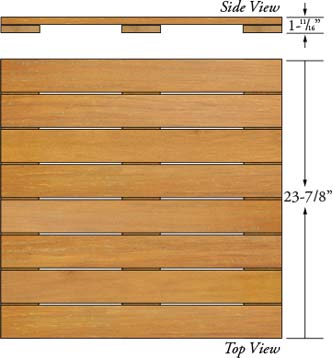 24x24 Garapa Advantage Deck Tile® Kit