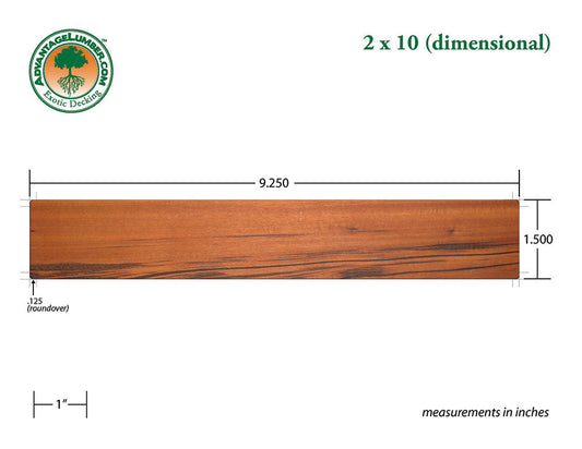 2 x 10 Tigerwood Wood