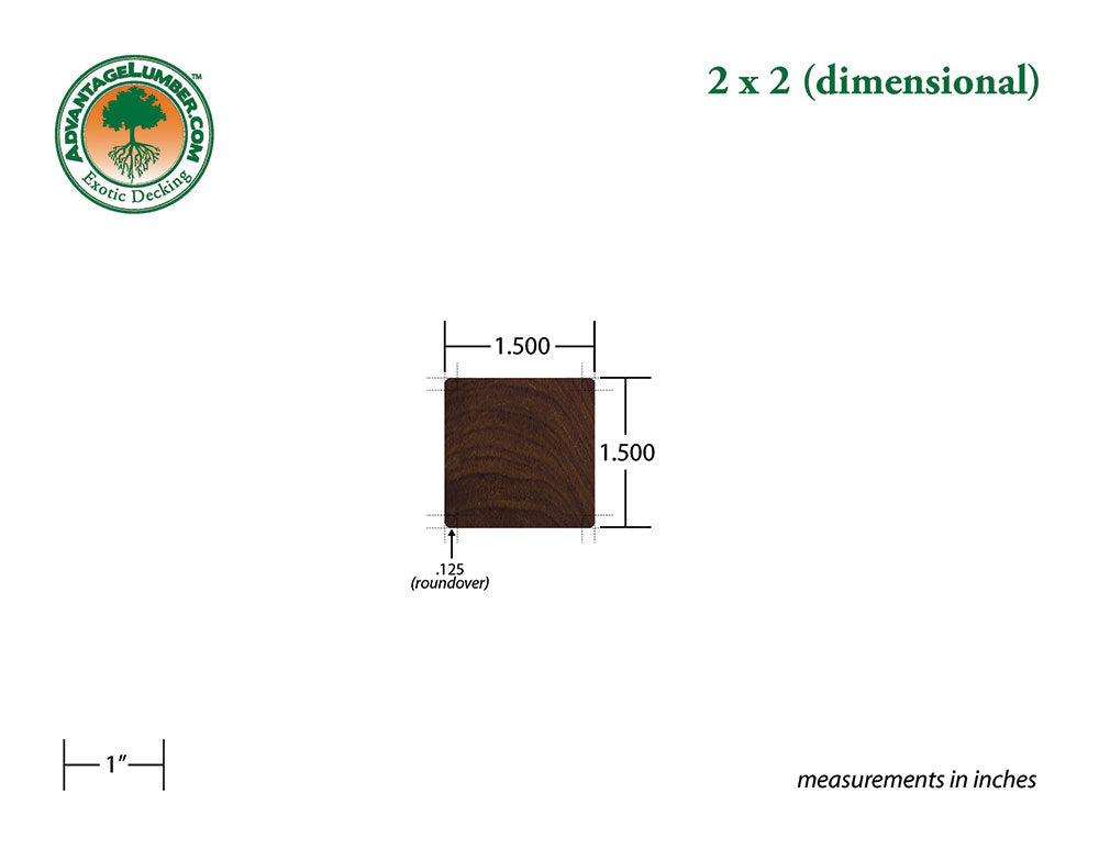 2 x 2 Ipe Wood