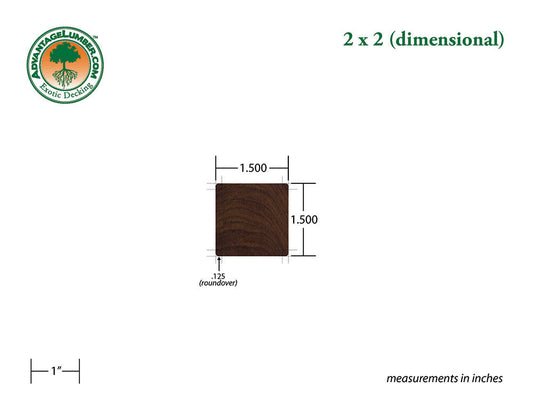 2 x 2 Ipe Wood