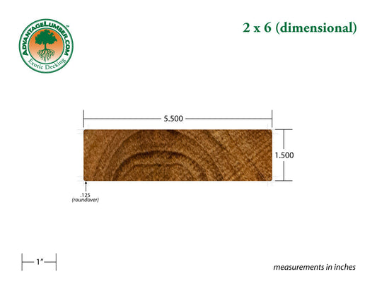 2 x 6 Teak Wood (Select Grade)