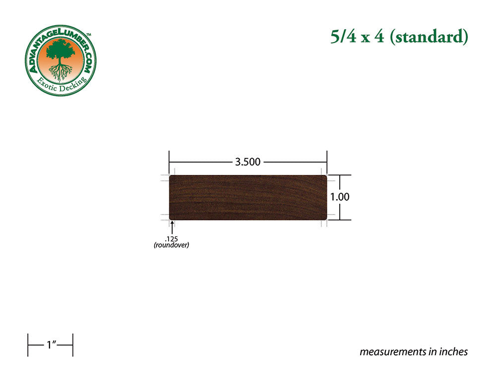 5/4 x 4 Ipe Wood Decking