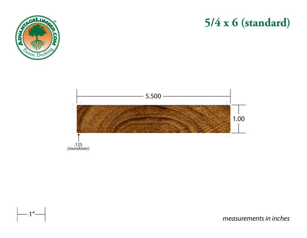 5/4 x 6 Teak Wood Decking