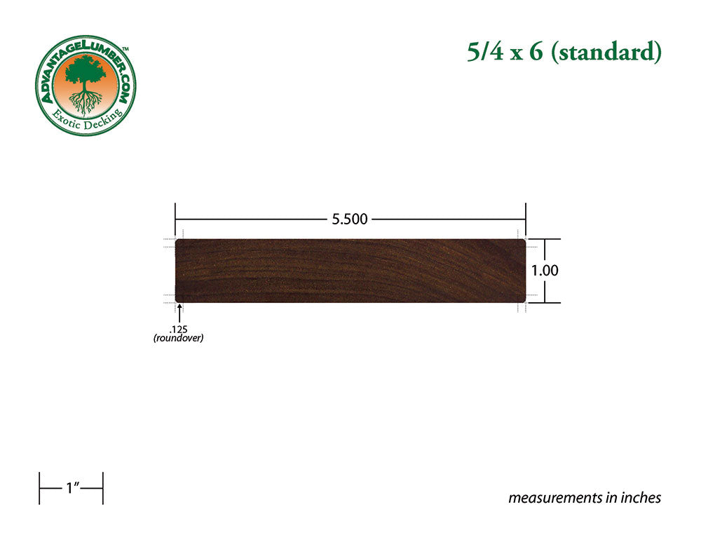 5/4 x 6 Ipe Wood Decking