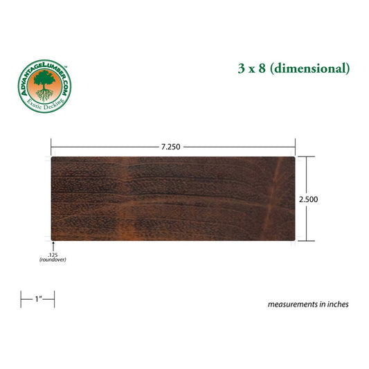 3 x 8 Brazilian Cherry Beam