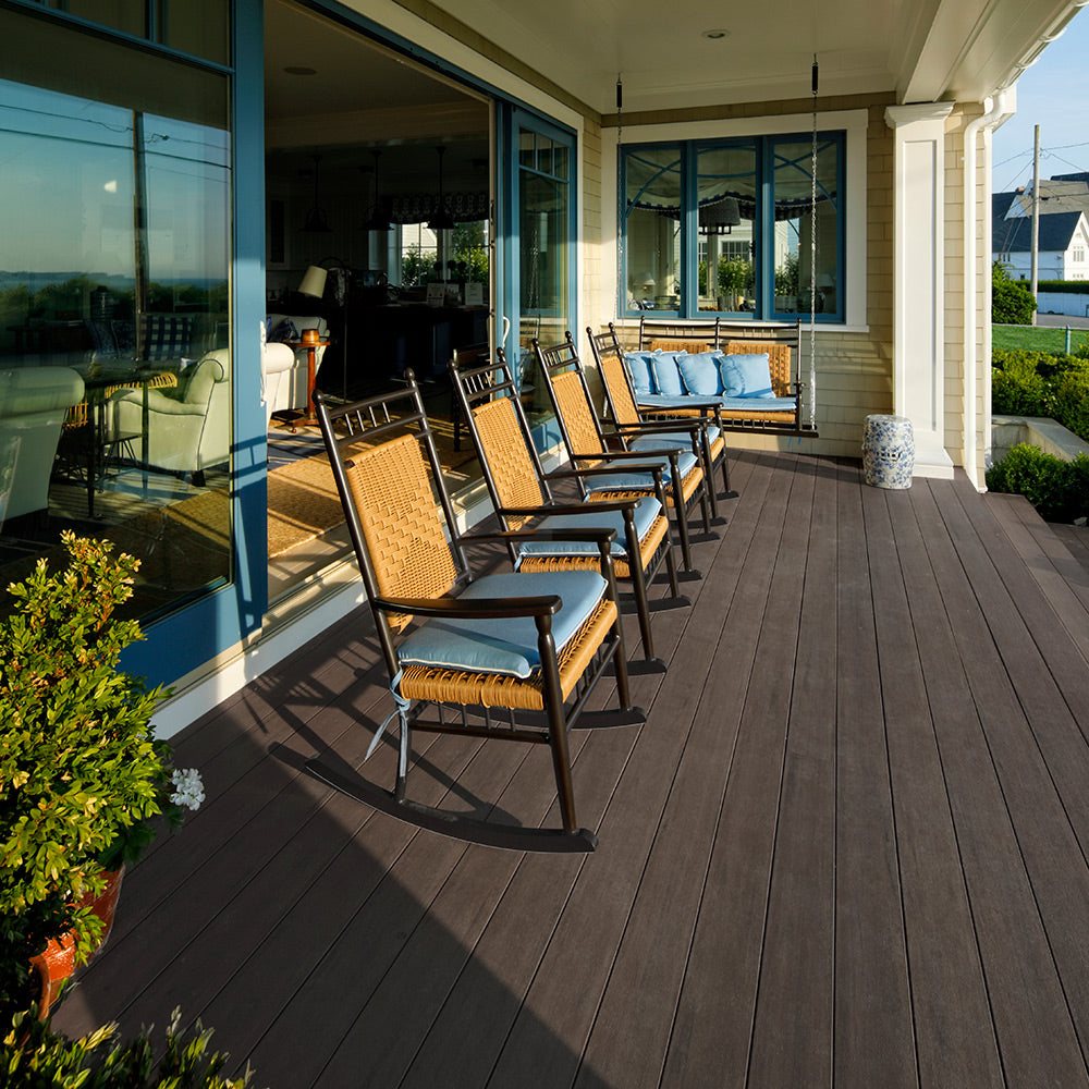 TimberTech® Advanced PVC Riser/Fascia by AZEK®, Vintage Collection® Dark Hickory