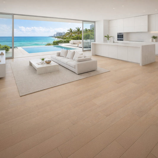 Brazilian Oak (Tauari) South Beach Engineered Flooring 0.5″ x 5″ Prefinished Matte Wire-Brushed, $7.41/sqft - Ipe Depot