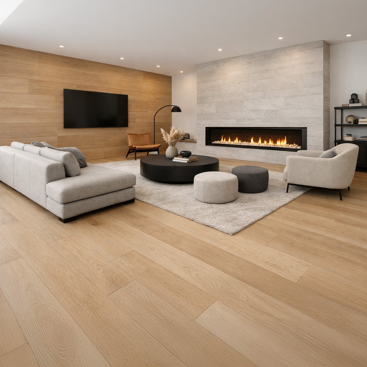 Brazilian Oak (Tauari) South Beach Engineered Flooring 0.625″ x 7.75″ Prefinished Matte Wire-Brushed, $9.41/sqft - Ipe Depot