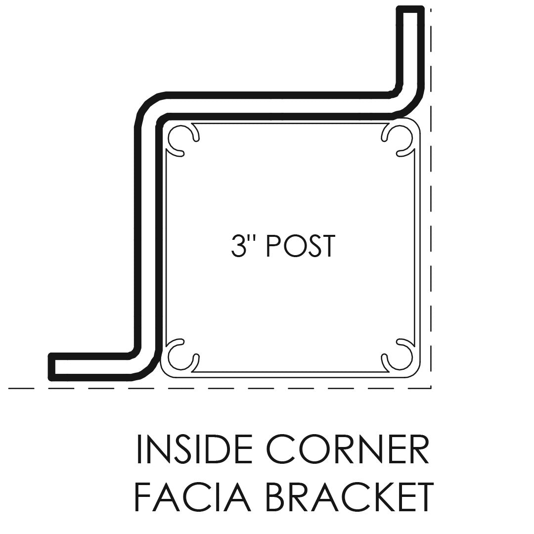 TimberTech® Impression Rail Express® Fascia Mount Bracket Inside Corner