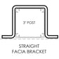 TimberTech® Impression Rail Express® Fascia Mount Bracket Straight