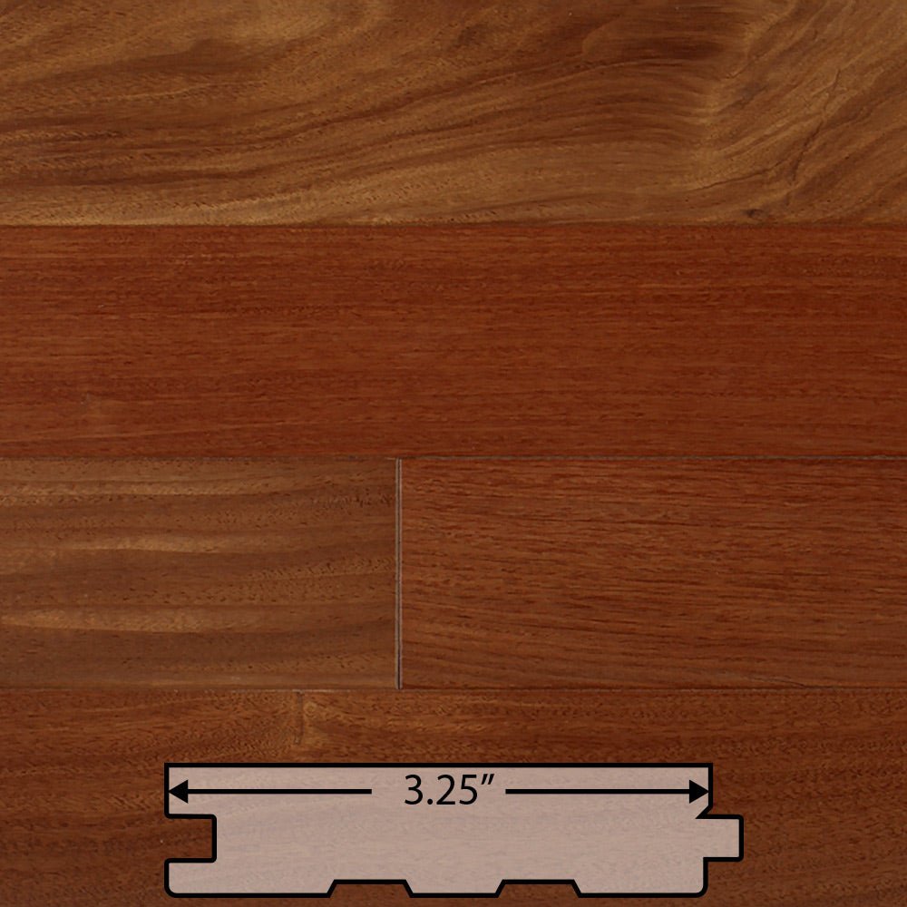 Santos Mahogany (Cabreuva) Solid Flooring 0.75″ x 3.25″ Prefinished, $8.79/sqft - Ipe Depot
