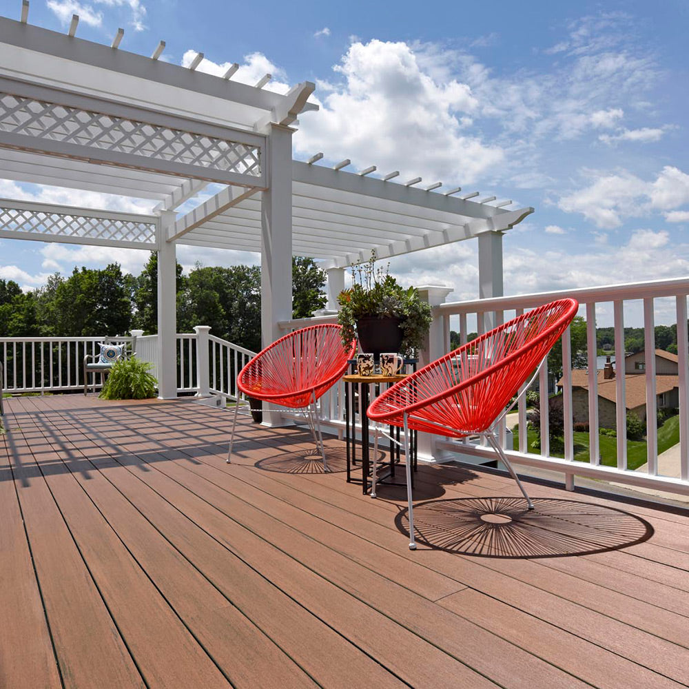 TimberTech® Advanced PVC Riser/Fascia by AZEK®, Vintage Collection® Mahogany